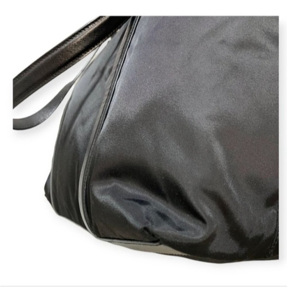 Authentic Prada Tessuto Nylon Tote Bag | Black Triangle Logo | Lampo Zipper - Picture 12 of 15